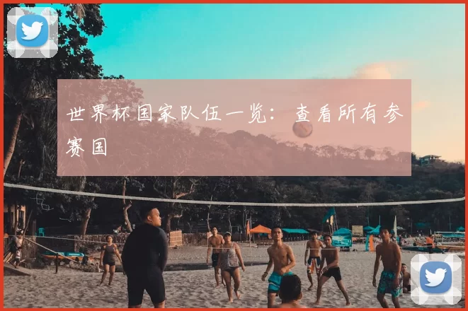 世界杯国家队伍一览:查看所有参赛国
